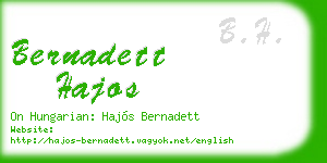 bernadett hajos business card